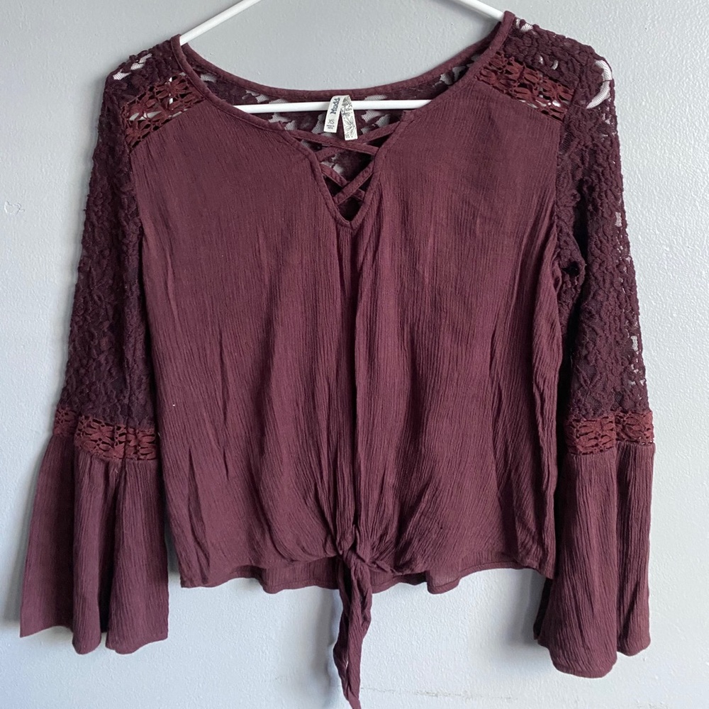 Purple long sleeve top